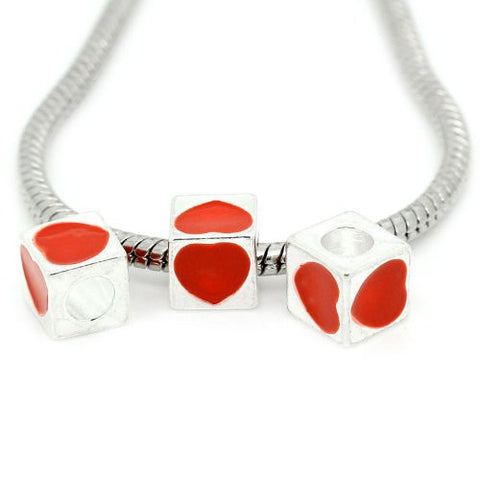 Lots of Love Charm European Bead Compatible for Most European Snake Chain Bracelet - Sexy Sparkles Fashion Jewelry - 2