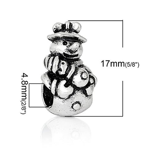 Christmas Snowman Bead Compatible for Most European Snake Chain Bracelet - Sexy Sparkles Fashion Jewelry - 3