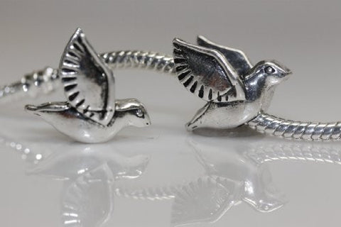 Pigeon Flying Bead European Bead Compatible for Most European Snake Chain Charm Bracelet - Sexy Sparkles Fashion Jewelry - 2