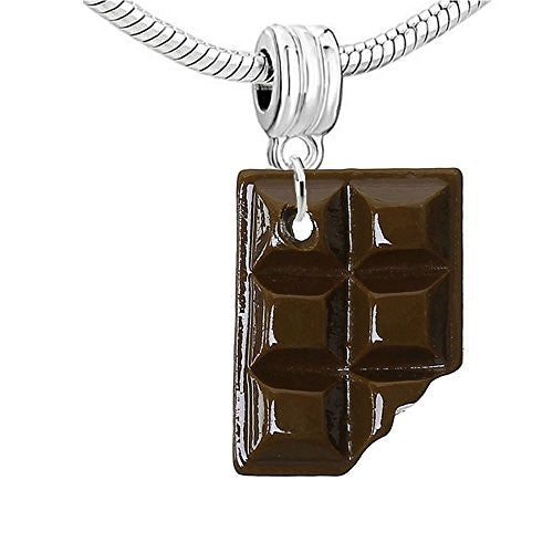 Sweet Chocolate Candy Bar Charm Bead (Milk Chocolate) - Sexy Sparkles Fashion Jewelry
