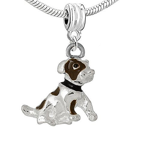 3 D Animal/Pet Bead Compatible for Most European Snake Chain Bracelets (Dog)