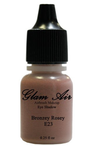Glam Air Airbrushsh Eye Shadow s Water-based 0.25 Fl. Oz. Bottles of Eyeshadow( Choose Your s From Menu) (E23- BRONZEY ROSEY)