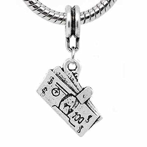 Money/dollar Bills Dangle European Bead Compatible for Most European Snake Chain Bracelet - Sexy Sparkles Fashion Jewelry - 1
