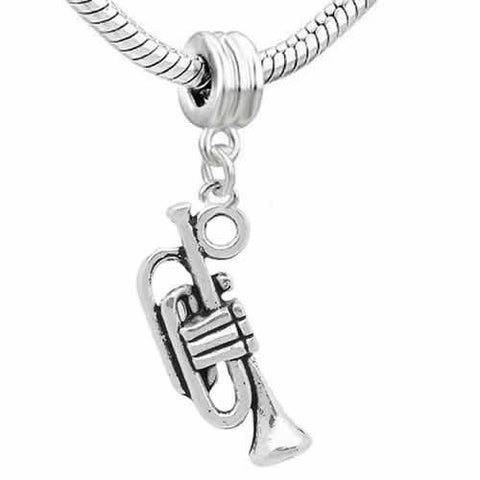 Trumpet Charm European Bead Compatible for Most European Snake Chain Bracelet - Sexy Sparkles Fashion Jewelry - 2