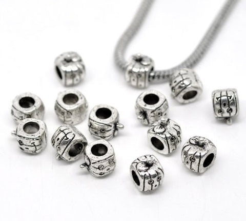 Halloween Smiley Face Pumpkin Charm Bead Spacers For Snake Chain Charm Bracelet - Sexy Sparkles Fashion Jewelry - 2
