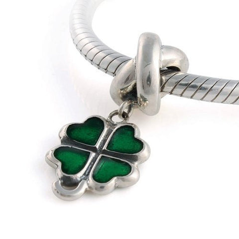 Four Leaf Clover Charm Bead For snake charm Bracelet - Sexy Sparkles Fashion Jewelry - 2