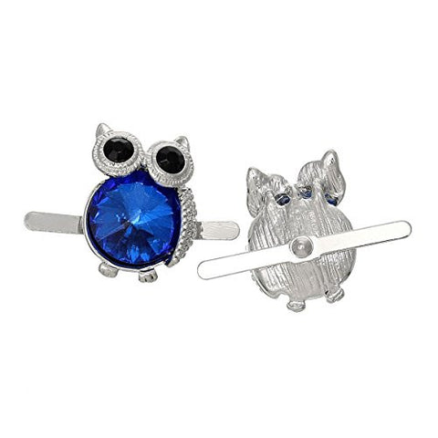 Owl Shoe Clip Buckle with Blue  Crystals - Sexy Sparkles Fashion Jewelry - 2