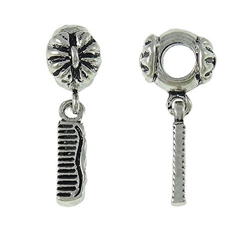 Hair Comb Brush Bead Compatible for Most European Snake Chain Bracelet