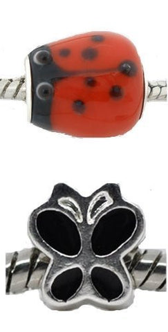 Love Bug Charm Beads for European Snake Chain Charm Bracelets - Sexy Sparkles Fashion Jewelry - 2