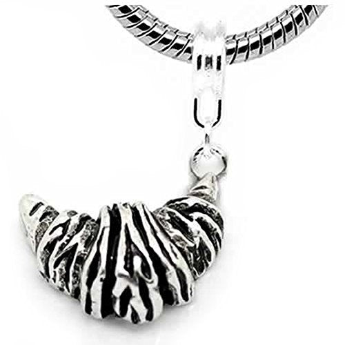 Croissant Charm Dangle Bead Spacer For Snake Chain Charm Bracelet - Sexy Sparkles Fashion Jewelry