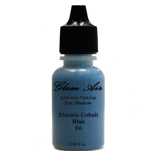 Large Bottle Glam Air Airbrush E6 Electric Cobalt Blue Eye Shadow Water-based Makeup - Sexy Sparkles Fashion Jewelry - 1