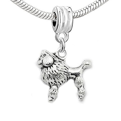 Poodle Dog Charm Dangle for Snake Chain Charm Bracelet - Sexy Sparkles Fashion Jewelry