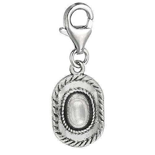 Clip on Cowboy Hat Charm Dangle Pendant for European Clip on Charm Jewelry w/ Lobster Clasp - Sexy Sparkles Fashion Jewelry