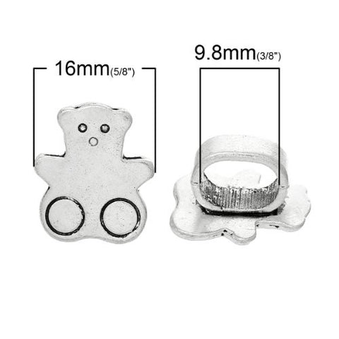 Charm Beads for Leather Bracelet/watch Bands or Wrist Bands (Bear) - Sexy Sparkles Fashion Jewelry - 2