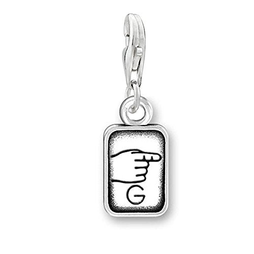 Sign Language Charm Pendant for Bracelets or Necklaces "G"