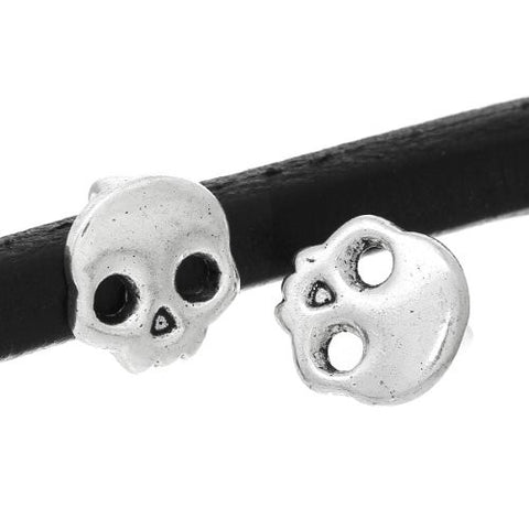 Charm Beads for Leather Bracelet/watch Bands or Wrist Bands (Skull) - Sexy Sparkles Fashion Jewelry - 3
