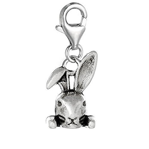 Rabbit Clip on Charm Pendant for European Charm Jewelry w/ Lobster Clasp - Sexy Sparkles Fashion Jewelry
