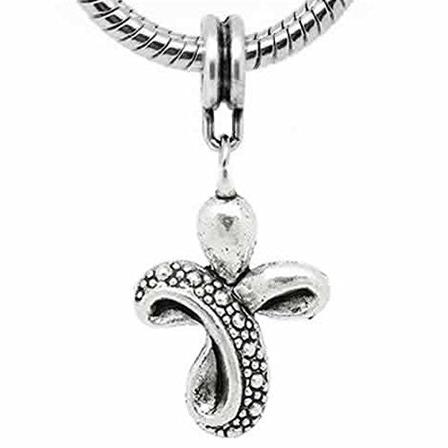 Cross Spacer European Bead Compatible for Most European Snake Chain Bracelet - Sexy Sparkles Fashion Jewelry - 1