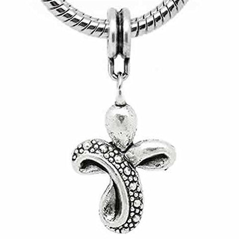 Cross Spacer European Bead Compatible for Most European Snake Chain Bracelet - Sexy Sparkles Fashion Jewelry - 1