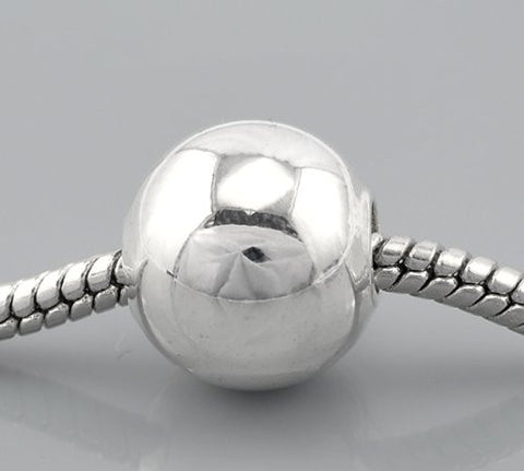 Smooth Ball Bead European Bead Compatible for Most European Snake Chain Charm Bracelet - Sexy Sparkles Fashion Jewelry - 2