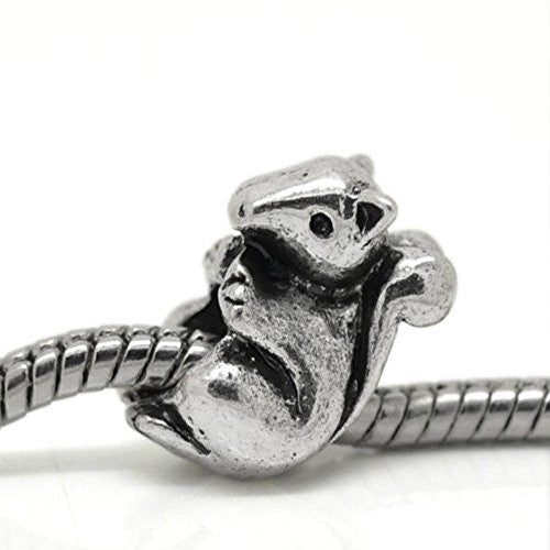 Squirrel Charm European Bead Compatible for Most European Snake Chain Bracelet - Sexy Sparkles Fashion Jewelry - 1