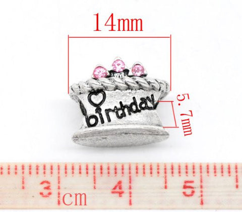 Birthday Cake European Bead Compatible for Most European Snake Chain Bracelet - Sexy Sparkles Fashion Jewelry - 3