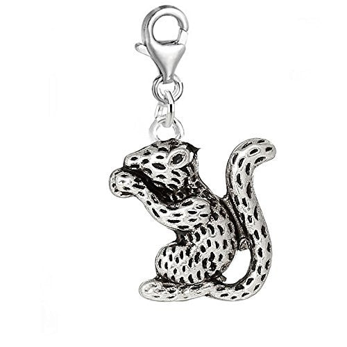 Mouse Eating Cheese Clip On Charm Pendant for European Charm Jewelry w/ Lobster Clasp - Sexy Sparkles Fashion Jewelry
