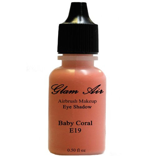 Large Bottle Glam Air Airbrush E19 Baby Coral Eye Shadow Water-based Makeup - Sexy Sparkles Fashion Jewelry - 1