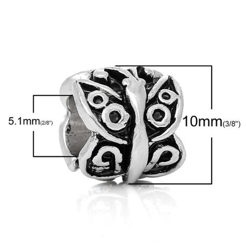 Butterfly on Charm Fits All Snake Chain Brand Charm Bracelet - Sexy Sparkles Fashion Jewelry - 2