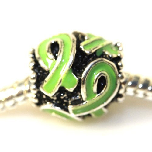 Awareness Ribbon/cancer Survivor Charm (Green) - Sexy Sparkles Fashion Jewelry
