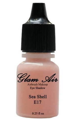 Glam Air Set of Two (2) s-E17 Sea Shell & E20 Bright Coral  Airbrush Water-based 0.25 Fl. Oz. Bottles of Eyeshadow - Sexy Sparkles Fashion Jewelry - 2