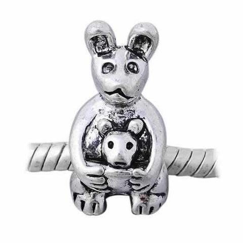 Cute Kangaroo Charm Carrying Baby European Bead Compatible for Most European Snake Chain Bracelet - Sexy Sparkles Fashion Jewelry - 2