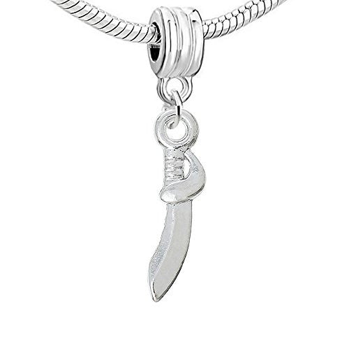 Sword Knife Dangle Charm European Bead Compatible for Most European Snake Chain Bracelet - Sexy Sparkles Fashion Jewelry