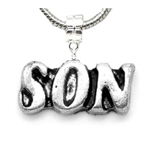 Son Dangle Charm for European Snake chain Charm Bracelet - Sexy Sparkles Fashion Jewelry