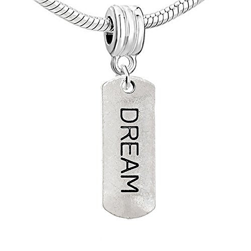 Dog Tag Inspiration/Strength Charm Bead (Dream)