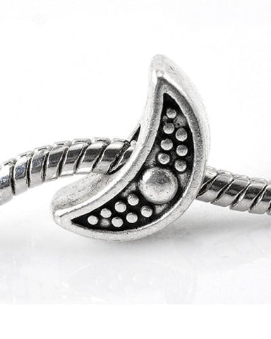 Moon Charm European Bead Compatible for Most European Snake Chain Bracelet - Sexy Sparkles Fashion Jewelry - 1