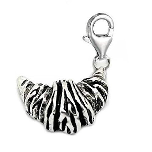 Clip on Croissant Dangle Charm Pendant for European Clip on Charm Jewelry w/ Lobster Clasp - Sexy Sparkles Fashion Jewelry
