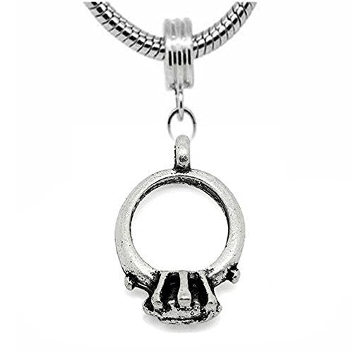 Engagement Ring Bead European Bead Compatible for Most European Snake Chain Charm Bracelet - Sexy Sparkles Fashion Jewelry - 1