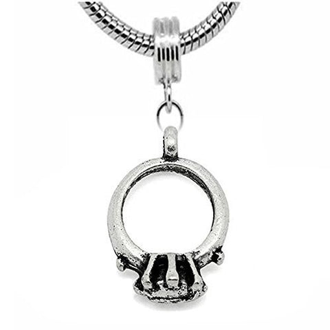 Engagement Ring Bead European Bead Compatible for Most European Snake Chain Charm Bracelet - Sexy Sparkles Fashion Jewelry - 1