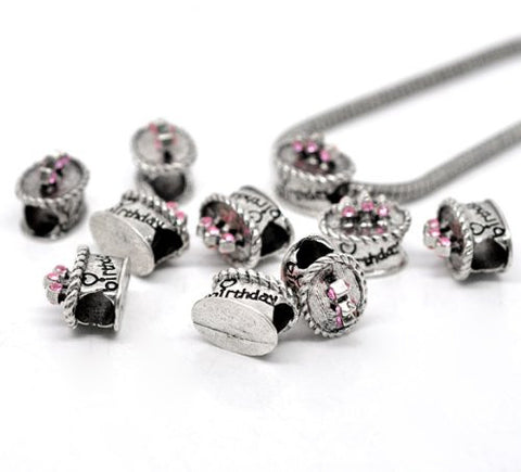 Birthday Cake European Bead Compatible for Most European Snake Chain Bracelet - Sexy Sparkles Fashion Jewelry - 2