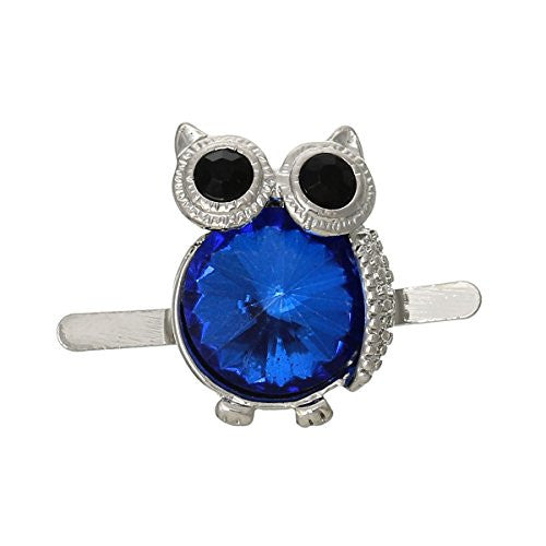 Owl Shoe Clip Buckle with Blue  Crystals