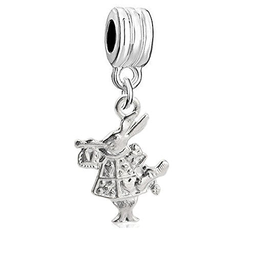 Double Sided Rabbit Dangle Charm Bead Compatible with European Snake Chain Bracelet - Sexy Sparkles Fashion Jewelry