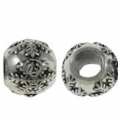 Christmas Snow Flake Charm Bead Spacers For Snake Chain Charm Bracelet - Sexy Sparkles Fashion Jewelry