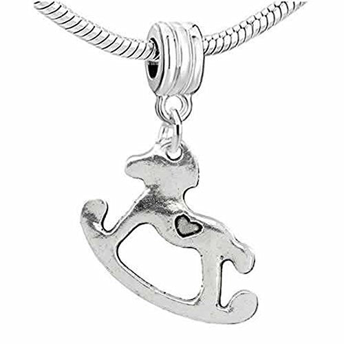 Hobby Rocking Horse Dangle Charm European Bead Compatible for Most European Snake Chain Bracelet - Sexy Sparkles Fashion Jewelry - 1