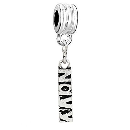 Navy Dangle Charm Bead Compatible with European Snake Chain Bracelet - Sexy Sparkles Fashion Jewelry