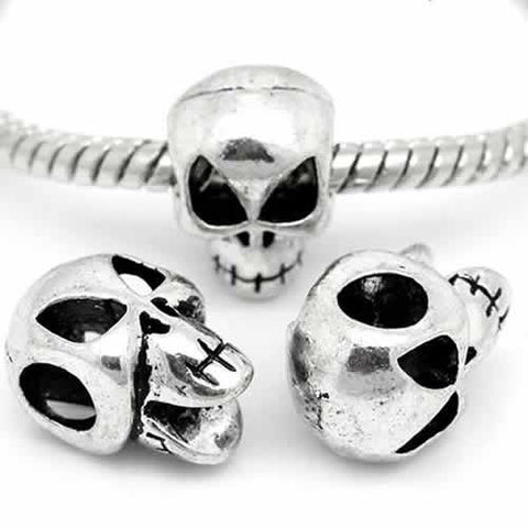 Skull Charm European Bead Compatible for Most European Snake Chain Bracelet - Sexy Sparkles Fashion Jewelry - 2