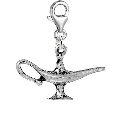 Aladdin Genie Lamp Clip on Pendant Charm for Bracelet or Necklace - Sexy Sparkles Fashion Jewelry