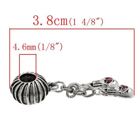 Boxing Gloves Charm Dangle For Snake Chain Charm Bracelet - Sexy Sparkles Fashion Jewelry - 3