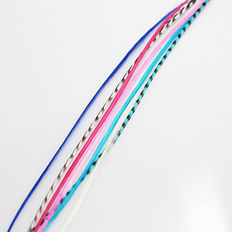 7 feathers in Total 7-10 Mermaid Mix Long Thin Feathers for Hair Extension 7 Feathers - Sexy Sparkles Fashion Jewelry - 2