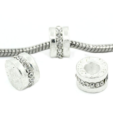 April Birthstone Bead Spacer for Snake Chain Charm Bracelet - Sexy Sparkles Fashion Jewelry - 3